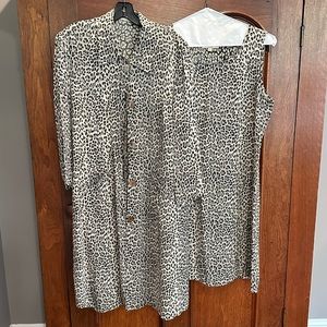 David Dart Sleeveless Sheath and Matching Button-Front Cardigan